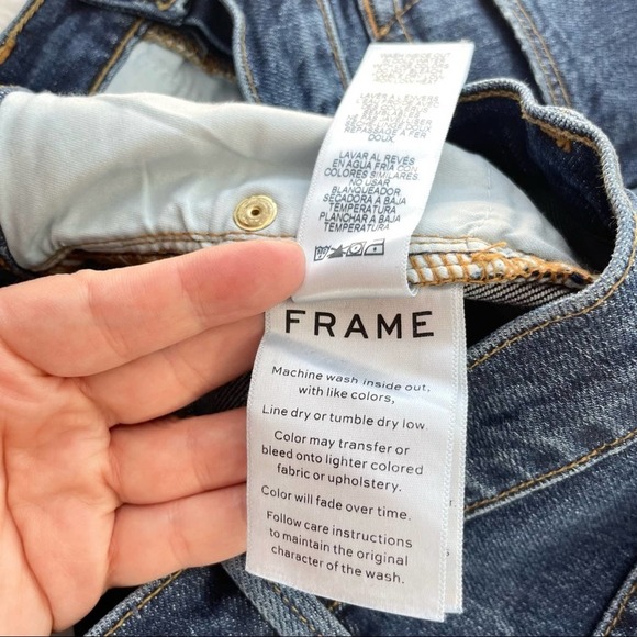 {Frame} Le Sylvie Crop Straight Jeans, Mellencamp, Size 26 - Picture 9 of 10